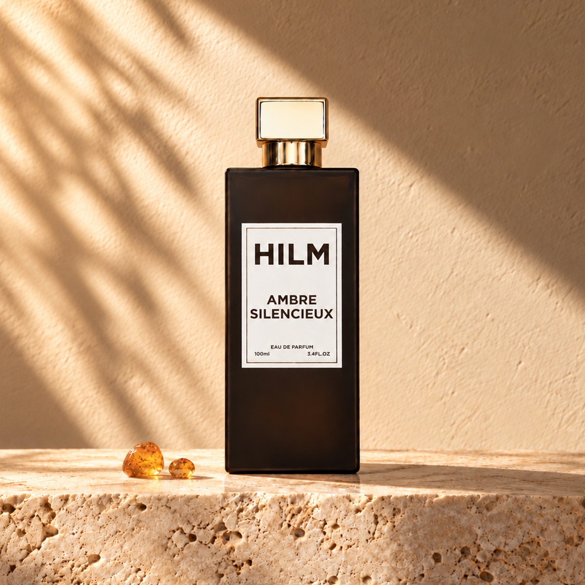 HILM Ambre Silencieux Eau de Parfum, 100 ml bottle.